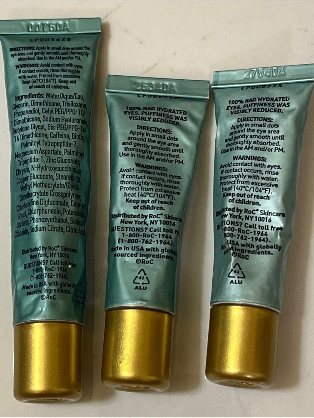 ROC multi correxion hydrate and plump eye cream 3 pack